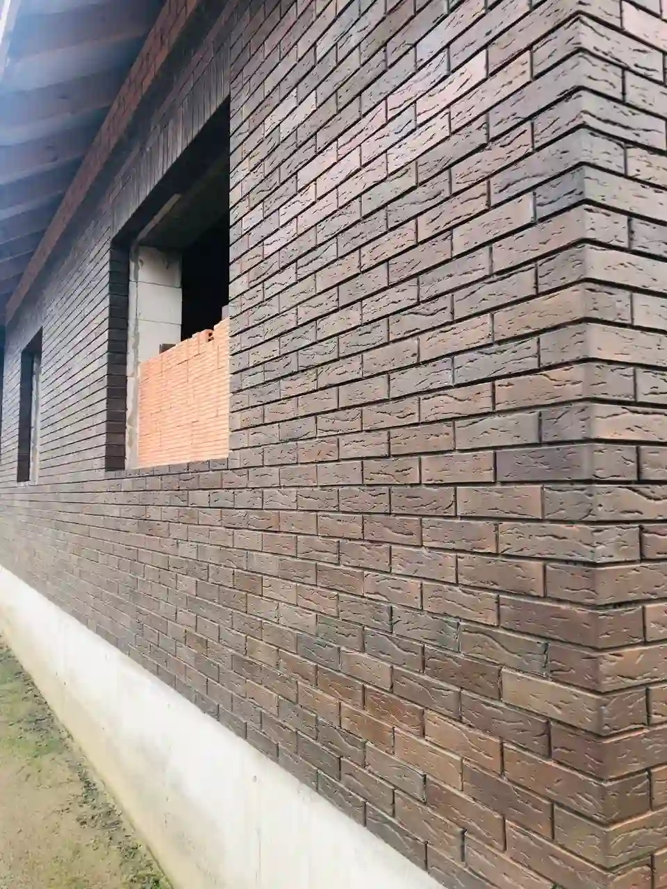 Клинкерный фасад графит